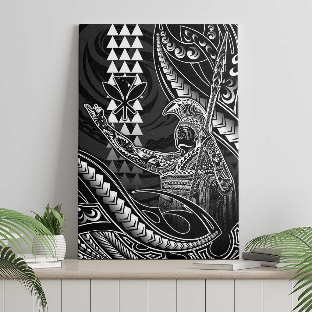 Hawaii King Kamehameha The Great Canvas Wall Art Black Tribal Tattoo LT05 - Polynesian Pride