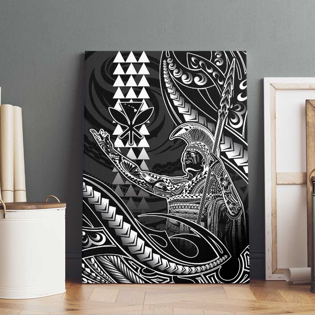 Hawaii King Kamehameha The Great Canvas Wall Art Black Tribal Tattoo LT05 - Polynesian Pride
