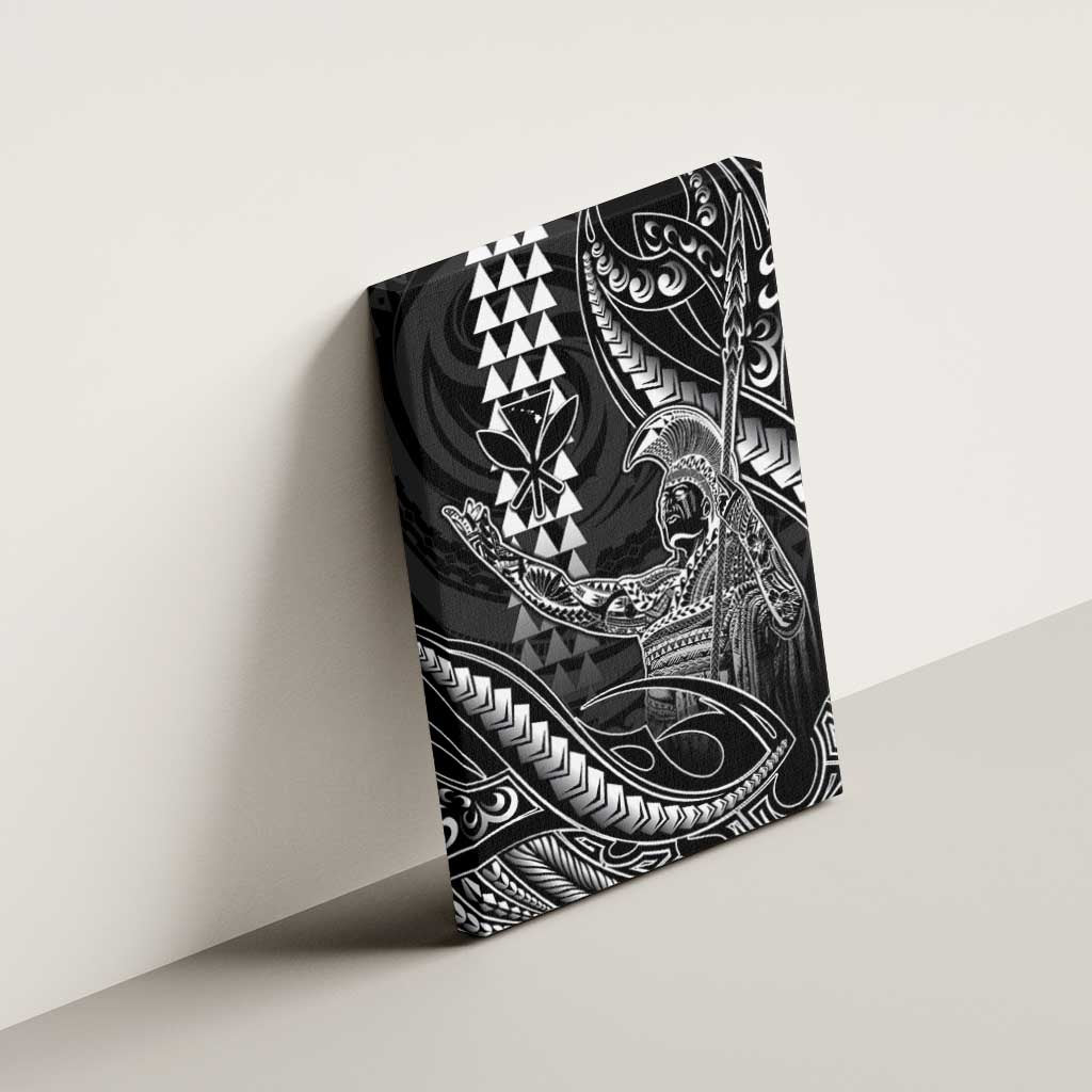 Hawaii King Kamehameha The Great Canvas Wall Art Black Tribal Tattoo LT05 - Polynesian Pride