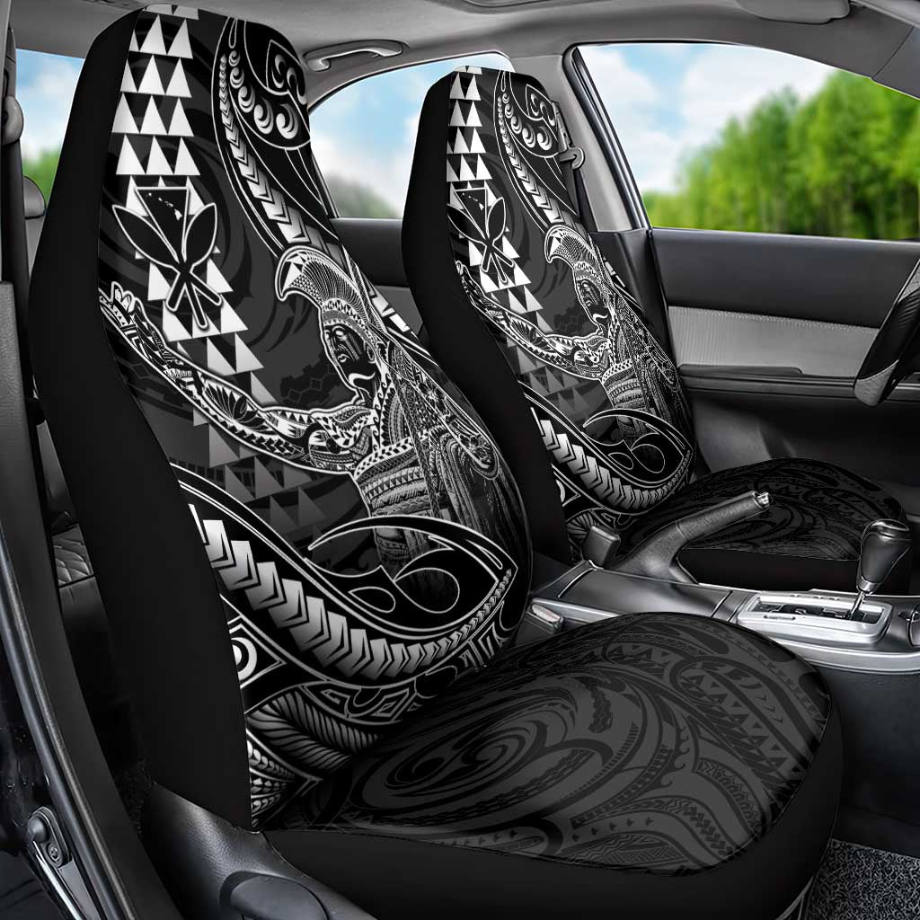 Hawaii King Kamehameha The Great Car Seat Cover Black Tribal Tattoo LT05 - Polynesian Pride