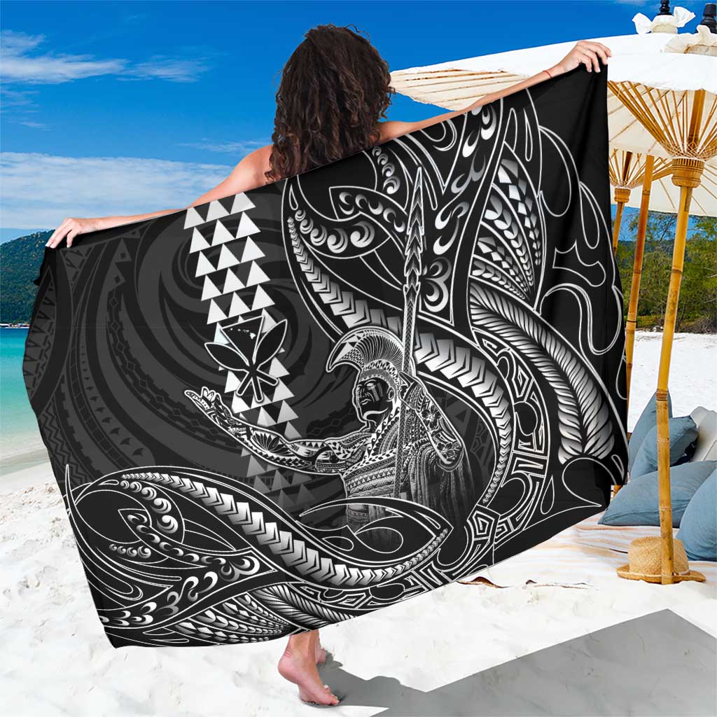 Hawaii King Kamehameha The Great Sarong Black Tribal Tattoo LT05 One Size 44 x 66 inches Black - Polynesian Pride