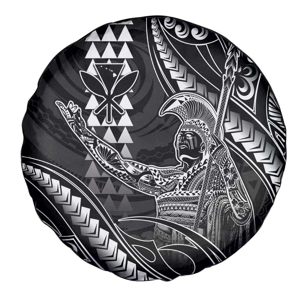 Hawaii King Kamehameha The Great Spare Tire Cover Black Tribal Tattoo LT05 - Polynesian Pride