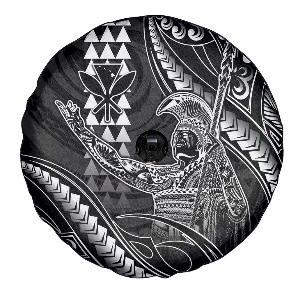 Hawaii King Kamehameha The Great Spare Tire Cover Black Tribal Tattoo LT05 - Polynesian Pride