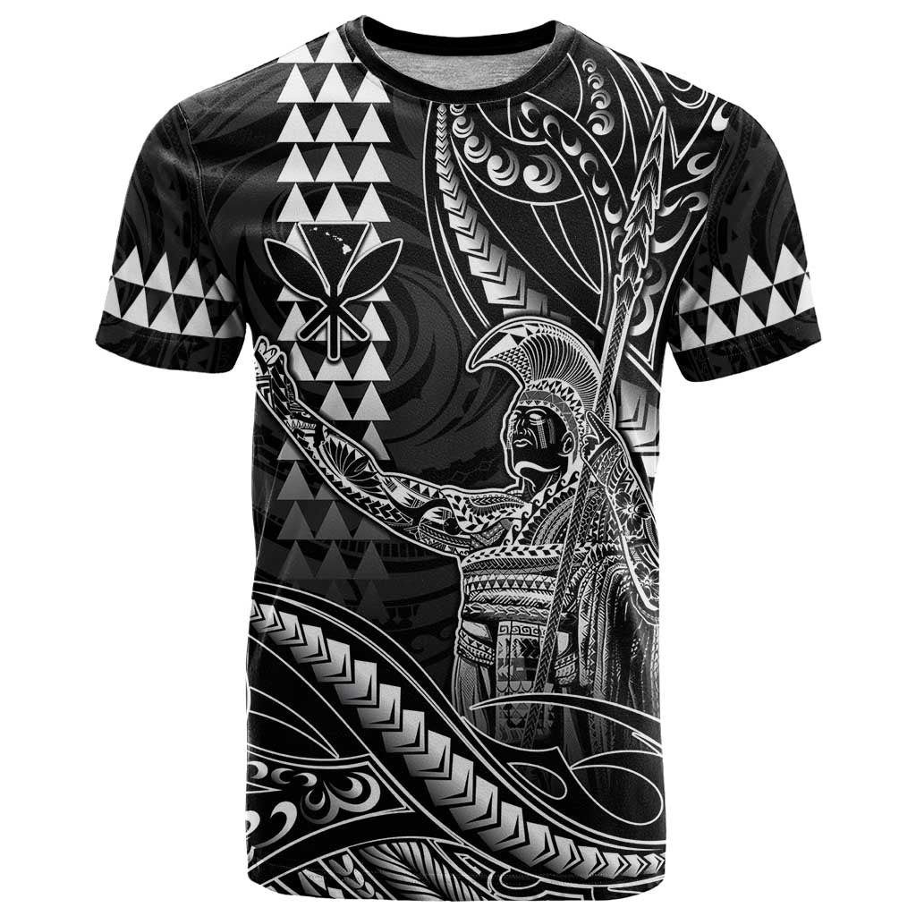 Hawaii King Kamehameha The Great T Shirt Black Tribal Tattoo LT05 Black - Polynesian Pride