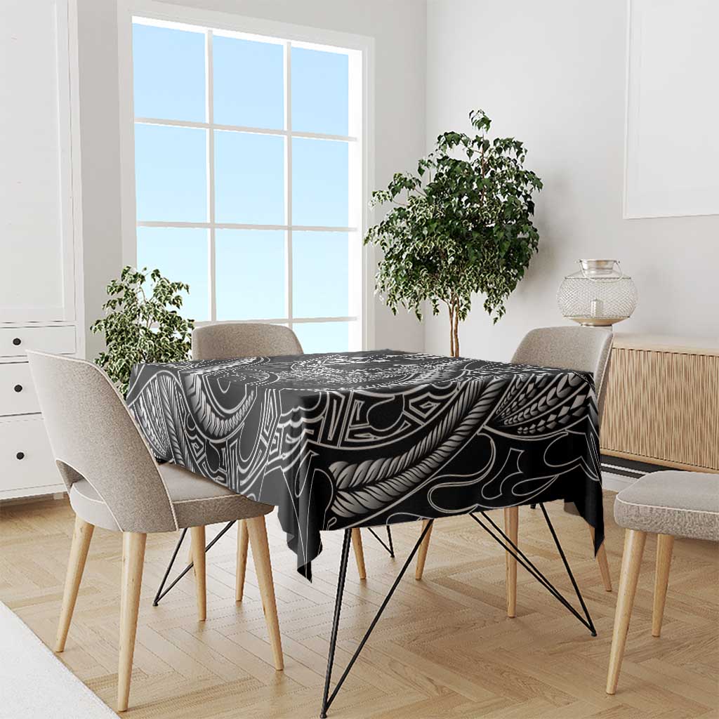 Hawaii King Kamehameha The Great Tablecloth Black Tribal Tattoo LT05 - Polynesian Pride