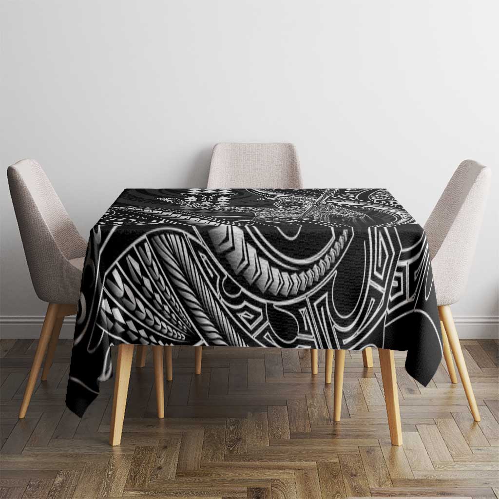 Hawaii King Kamehameha The Great Tablecloth Black Tribal Tattoo LT05 - Polynesian Pride