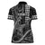 Hawaii King Kamehameha The Great Women Polo Shirt Black Tribal Tattoo