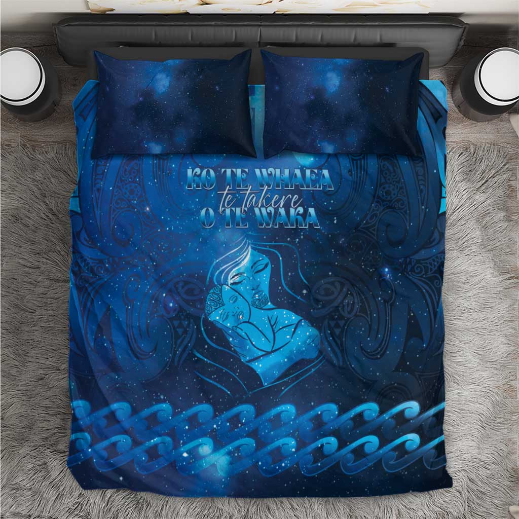 New Zealand Mother's Day Bedding Set Ko Te Whaea Te Takere O Te Waka LT05 Blue - Polynesian Pride