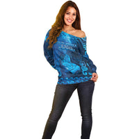 Personalised New Zealand Mother's Day Off Shoulder Sweater Ko Te Whaea Te Takere O Te Waka LT05 - Polynesian Pride