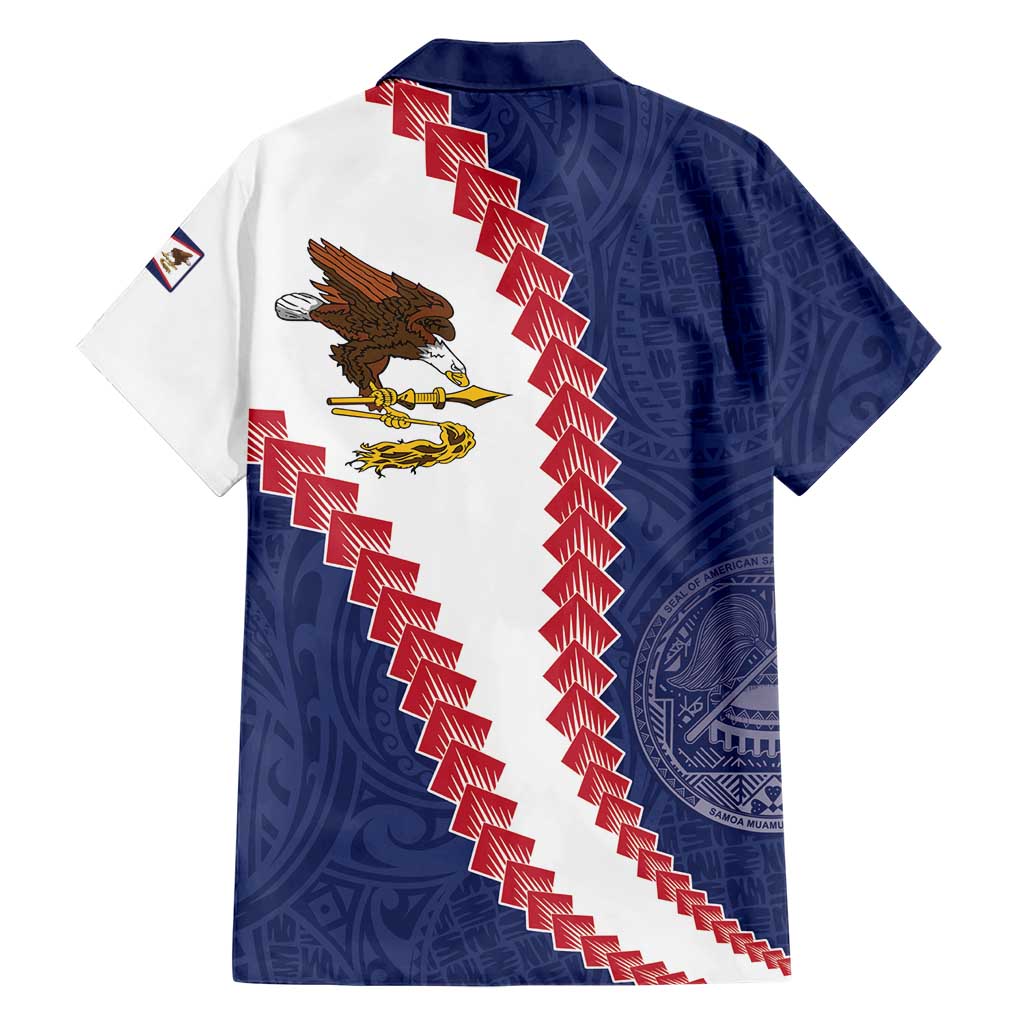 American Samoa Eagle Hawaiian Shirt Polynesian Tribal Pattern Curve Style LT05 - Polynesian Pride