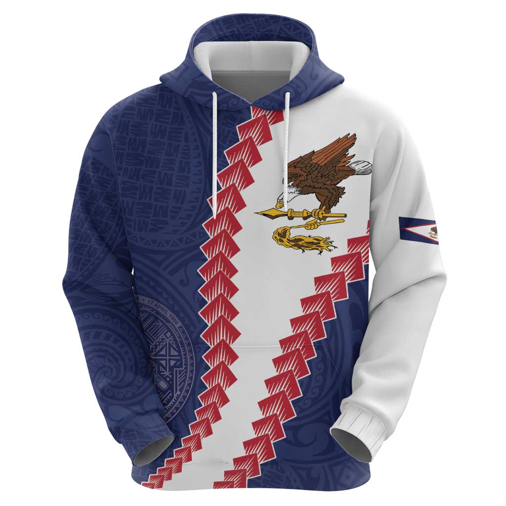 American Samoa Eagle Hoodie Polynesian Tribal Pattern Curve Style LT05 - Polynesian Pride