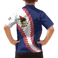 American Samoa Eagle Kid Hawaiian Shirt Polynesian Tribal Pattern Curve Style LT05 - Polynesian Pride
