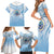 Micronesia Constitution Day Family Matching Short Sleeve Bodycon Dress and Hawaiian Shirt Polynesian Tribal Tattoo Simple Style