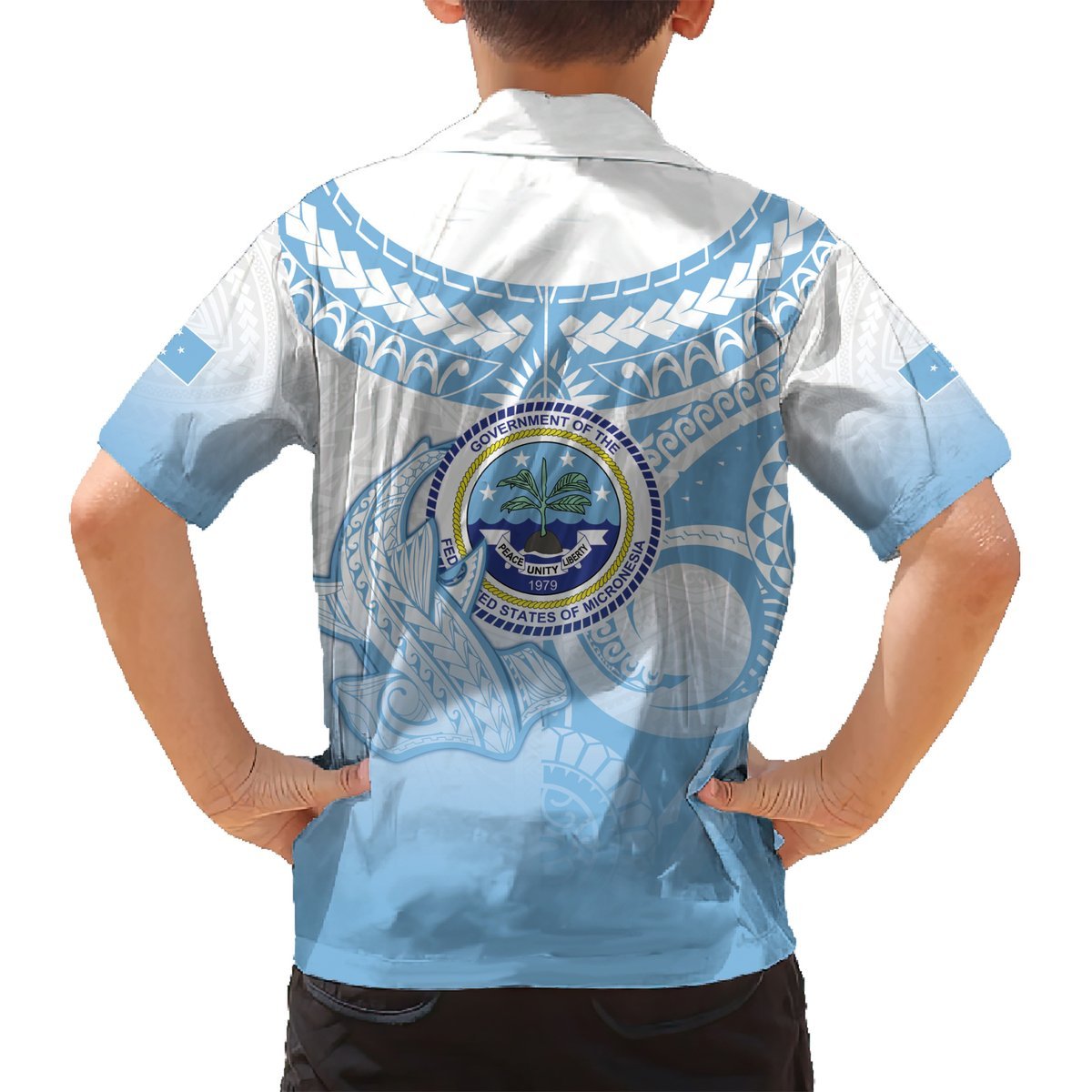 Micronesia Constitution Day Hawaiian Shirt Polynesian Tribal Tattoo Simple Style LT05 - Polynesian Pride
