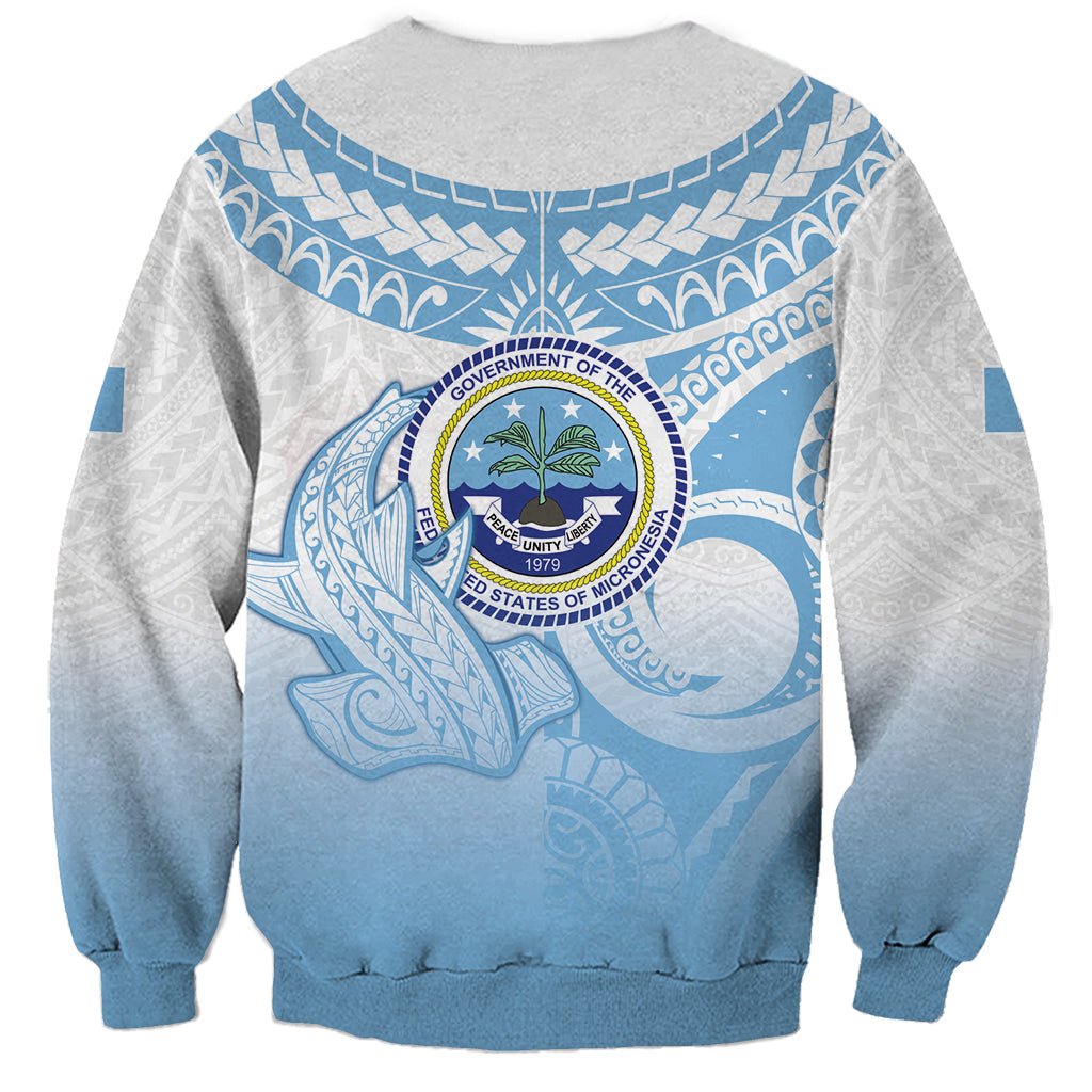 Micronesia Constitution Day Sweatshirt Polynesian Tribal Tattoo Simple Style LT05 - Polynesian Pride