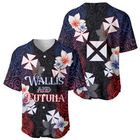 Wallis and Futuna Uvea Baseball Jersey Victory Day With Frangipani LT05 - Polynesian Pride
