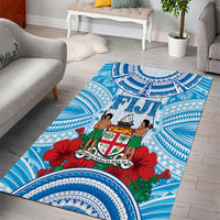 Fiji Ratu Sir Lala Sukuna Day Area Rug Hibiscus Tapa Pattern LT05 - Polynesian Pride
