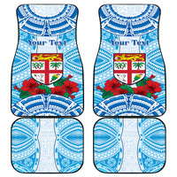 Personalised Fiji Ratu Sir Lala Sukuna Day Car Mats Hibiscus Tapa Pattern LT05 - Polynesian Pride