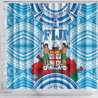 Fiji Ratu Sir Lala Sukuna Day Shower Curtain Hibiscus Tapa Pattern LT05 - Polynesian Pride