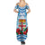 Personalised Fiji Ratu Sir Lala Sukuna Day Summer Maxi Dress Hibiscus Tapa Pattern