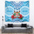 Fiji Ratu Sir Lala Sukuna Day Tapestry Hibiscus Tapa Pattern