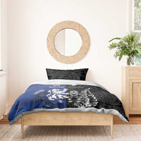 New Zealand And Scotland Rugby Bedding Set Maori Tiki With Thistle Together LT05 - Polynesian Pride