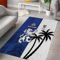 Fiji And Scotland Rugby Area Rug Fijian Palm Tree With Thistle Together LT05 - Polynesian Pride