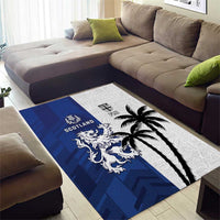 Fiji And Scotland Rugby Area Rug Fijian Palm Tree With Thistle Together LT05 - Polynesian Pride