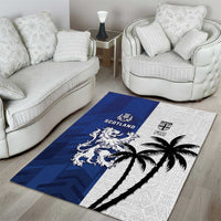 Fiji And Scotland Rugby Area Rug Fijian Palm Tree With Thistle Together LT05 - Polynesian Pride