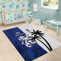 Fiji And Scotland Rugby Area Rug Fijian Palm Tree With Thistle Together LT05 - Polynesian Pride
