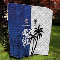 Fiji And Scotland Rugby Quilt Fijian Palm Tree With Thistle Together LT05 - Polynesian Pride