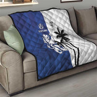 Fiji And Scotland Rugby Quilt Fijian Palm Tree With Thistle Together LT05 - Polynesian Pride