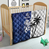 Fiji And Scotland Rugby Quilt Fijian Palm Tree With Thistle Together LT05 - Polynesian Pride