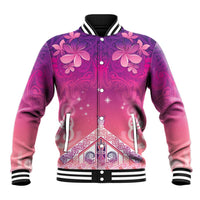 New Zealand Matariki Baseball Jacket Maori Marae Purple Galaxy LT05 Unisex Purple - Polynesian Pride