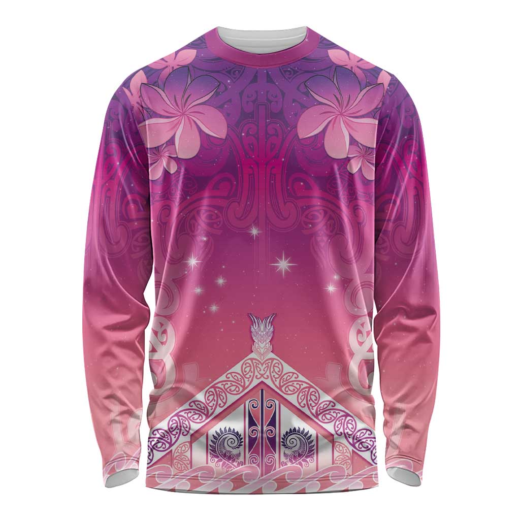 New Zealand Matariki Long Sleeve Shirt Maori Marae Purple Galaxy LT05 Unisex Purple - Polynesian Pride