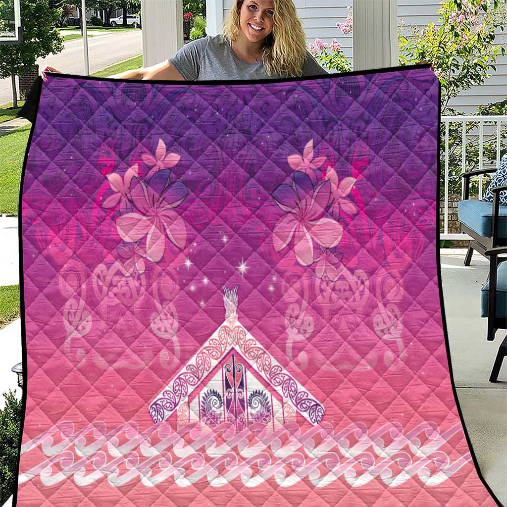 New Zealand Matariki Quilt Maori Marae Purple Galaxy LT05 Purple - Polynesian Pride