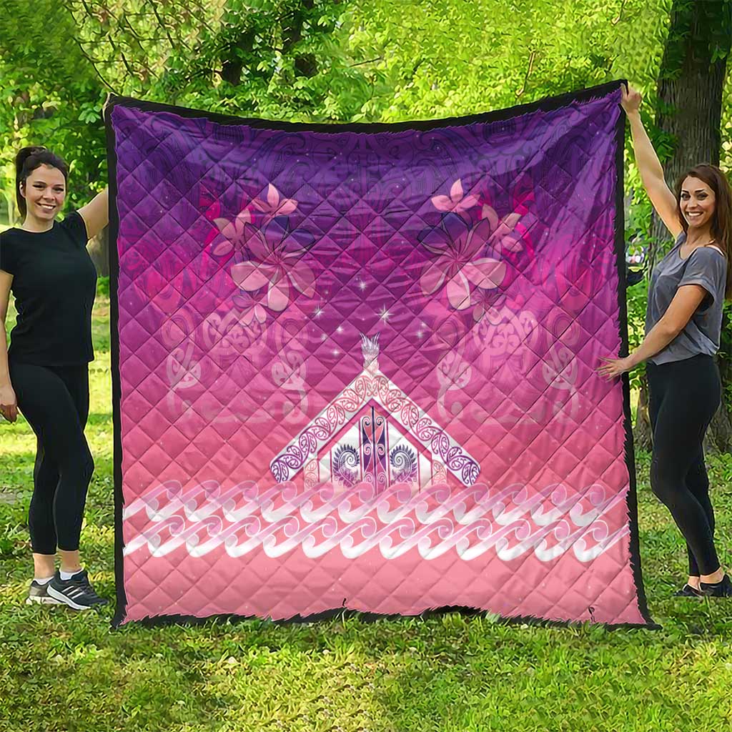 New Zealand Matariki Quilt Maori Marae Purple Galaxy LT05 - Polynesian Pride