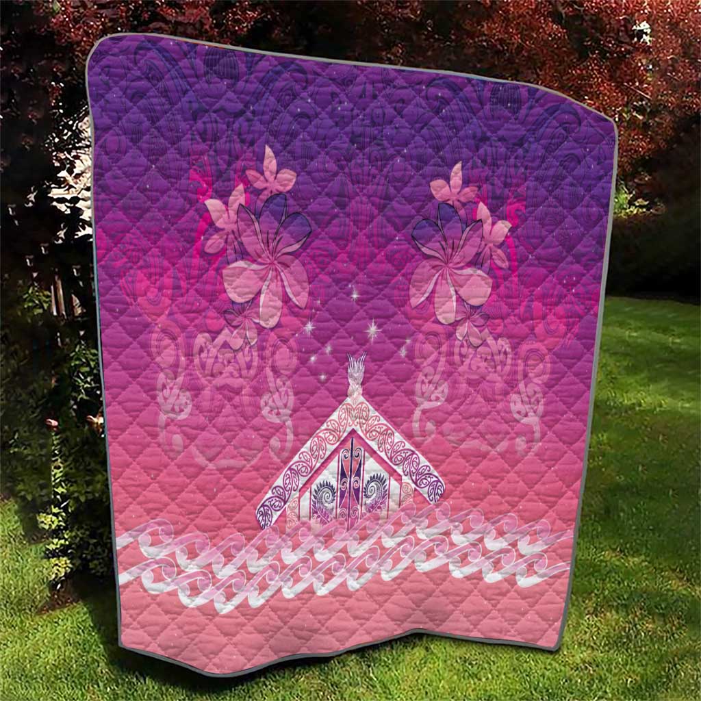 New Zealand Matariki Quilt Maori Marae Purple Galaxy LT05 - Polynesian Pride