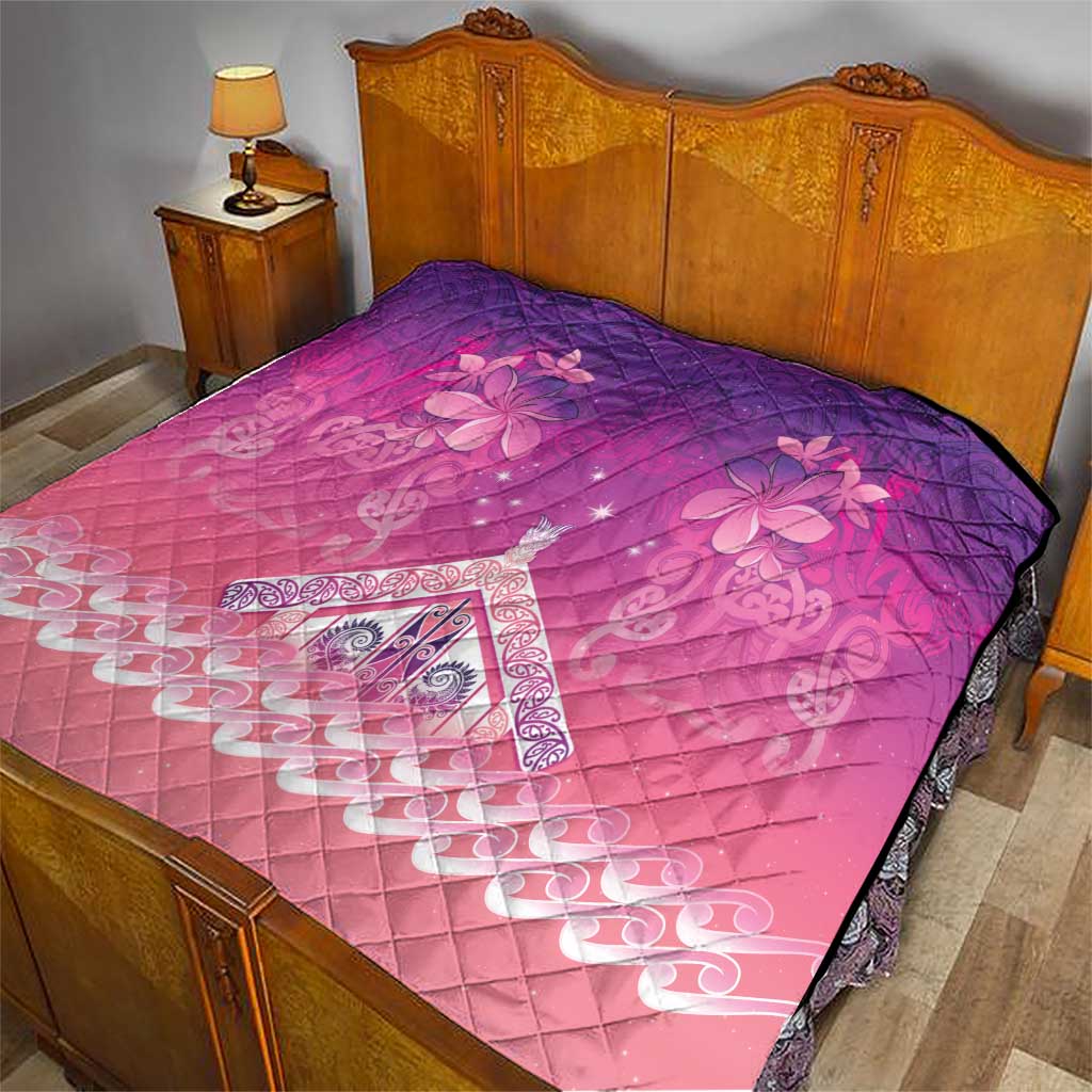 New Zealand Matariki Quilt Maori Marae Purple Galaxy LT05 - Polynesian Pride