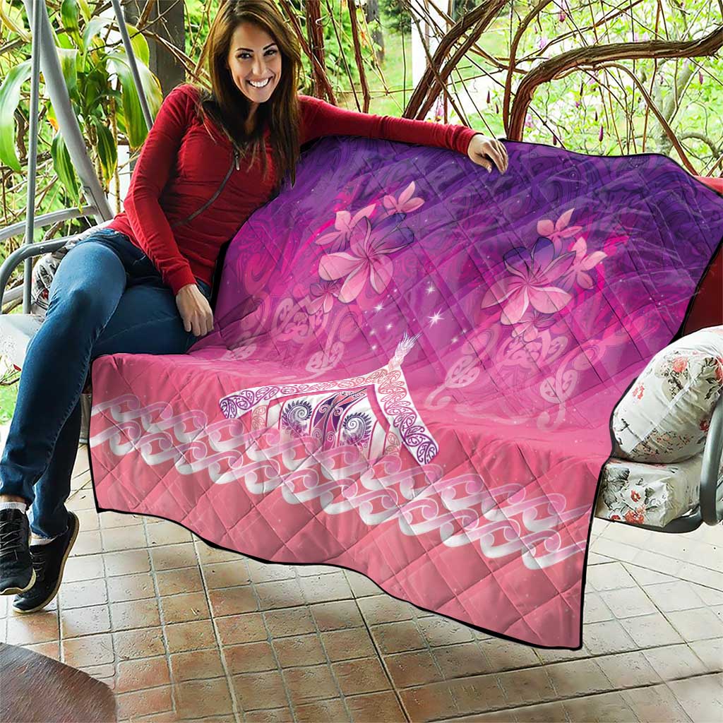 New Zealand Matariki Quilt Maori Marae Purple Galaxy LT05 - Polynesian Pride