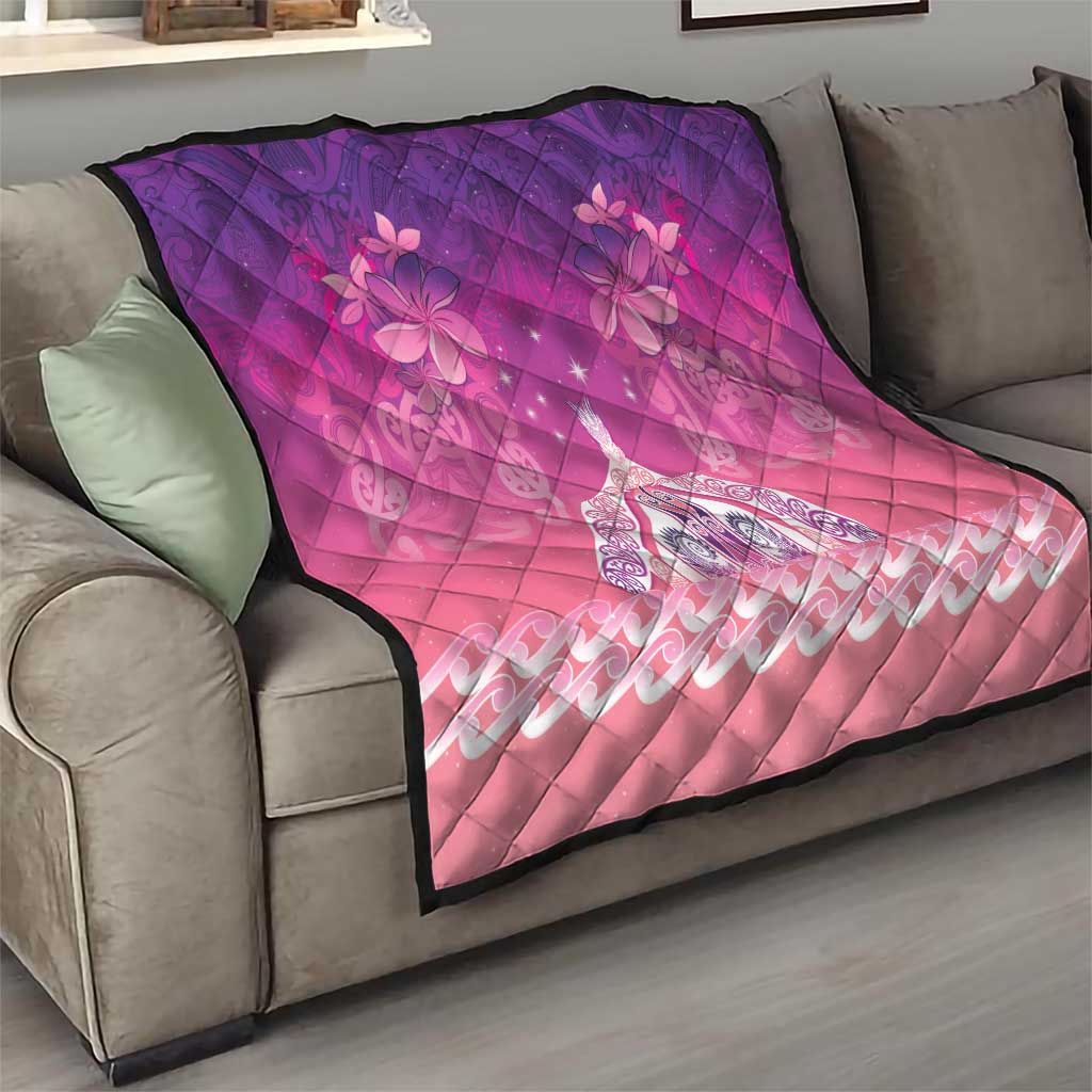 New Zealand Matariki Quilt Maori Marae Purple Galaxy LT05 - Polynesian Pride