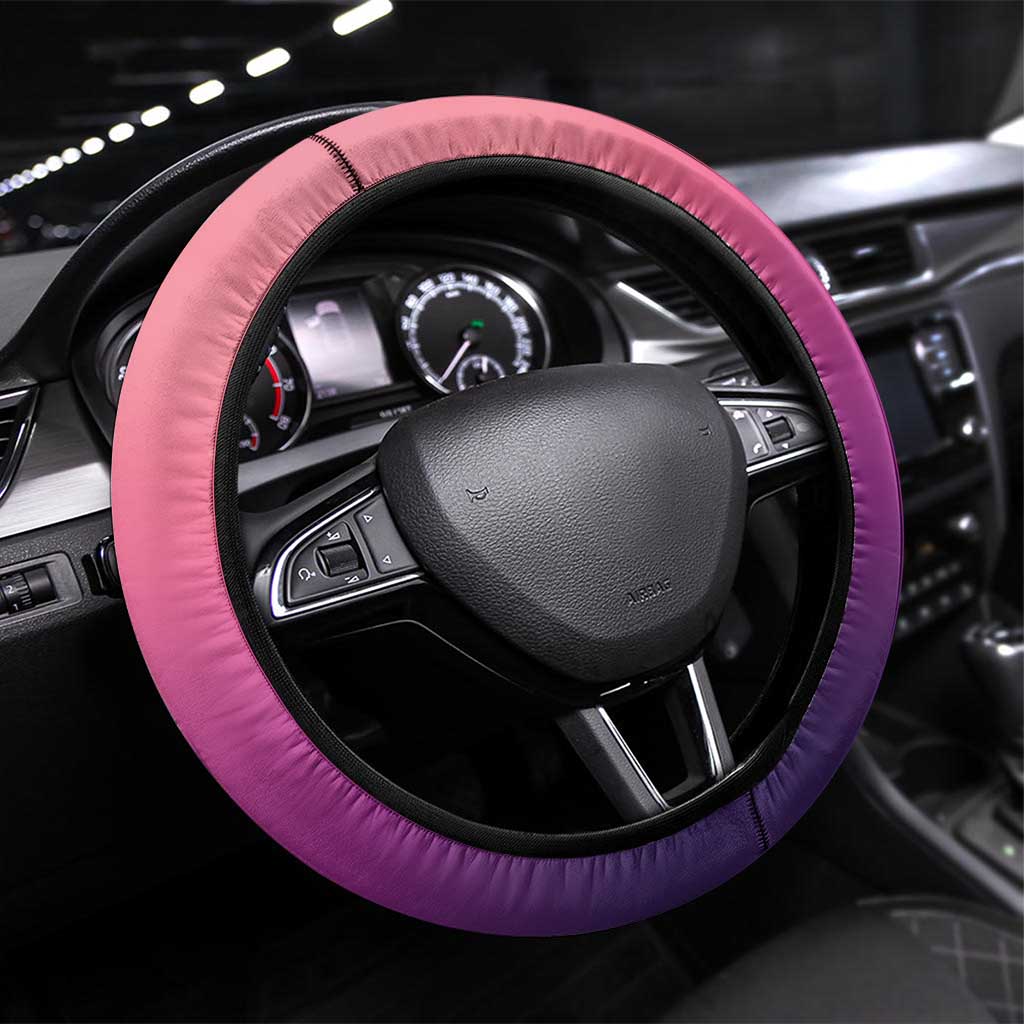 New Zealand Matariki Steering Wheel Cover Maori Marae Purple Galaxy LT05 Universal Fit Purple - Polynesian Pride