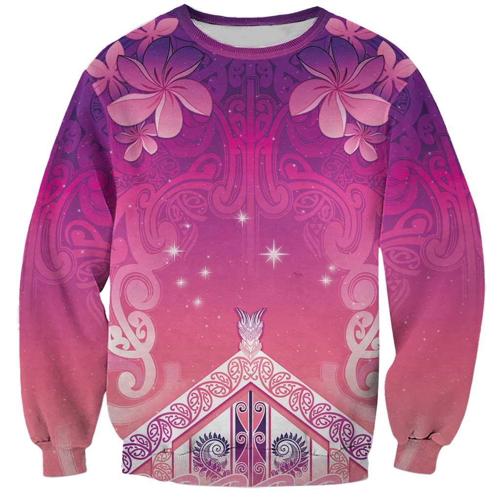 New Zealand Matariki Sweatshirt Maori Marae Purple Galaxy LT05 Unisex Purple - Polynesian Pride