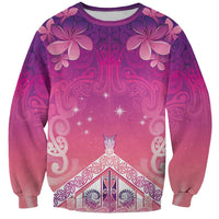New Zealand Matariki Sweatshirt Maori Marae Purple Galaxy LT05 Unisex Purple - Polynesian Pride