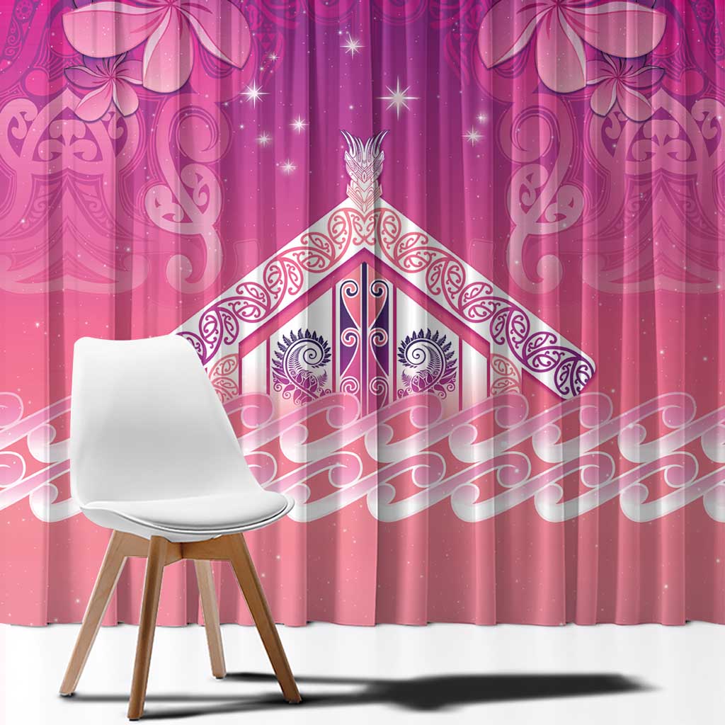 New Zealand Matariki Window Curtain Maori Marae Purple Galaxy LT05 - Polynesian Pride