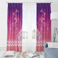 New Zealand Matariki Window Curtain Maori Marae Purple Galaxy LT05 - Polynesian Pride