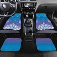New Zealand Matariki Car Mats Maori Marae Cyan Galaxy LT05 Set 4pcs Cyan - Polynesian Pride