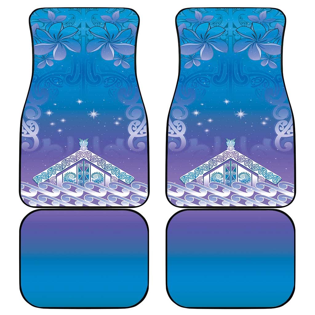New Zealand Matariki Car Mats Maori Marae Cyan Galaxy LT05 - Polynesian Pride