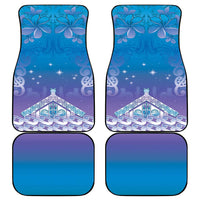 New Zealand Matariki Car Mats Maori Marae Cyan Galaxy LT05 - Polynesian Pride