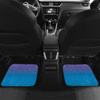 New Zealand Matariki Car Mats Maori Marae Cyan Galaxy LT05 Set 2pcs - Back Cyan - Polynesian Pride